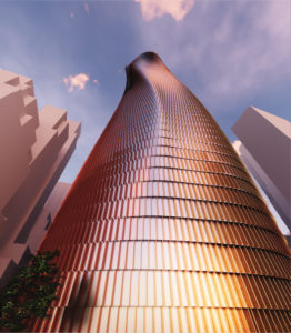 building and skin … holographic tower